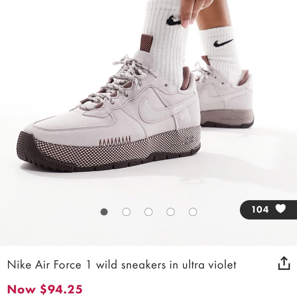 Nike Air Force 1 wild sneakers in ultra violet